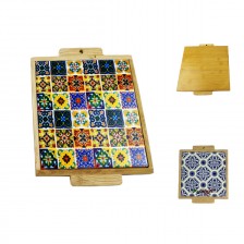 Custom Pattern Ceramic Pot Mat with Cutting Board